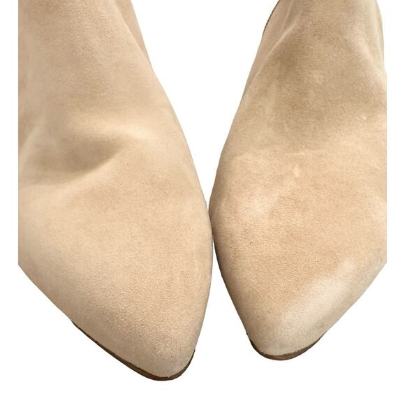 COLE HAAN NEW CAMEL SUEDE BOOTIES BOOTS MINIMAL CLASSIC 10B LUXURY VERSATILE - Picture 6 of 11